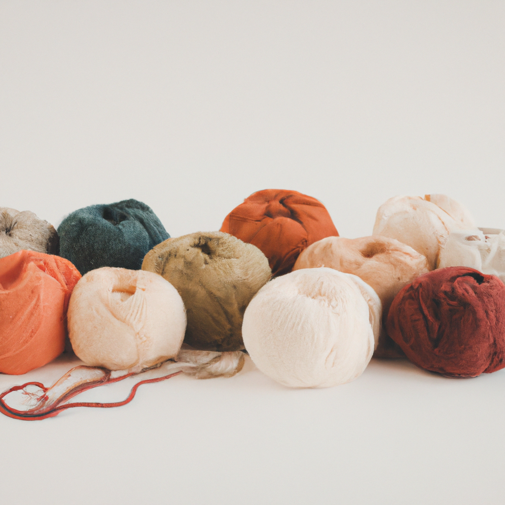 Palettes de fils neutres et chauds organisés sur fond blanc